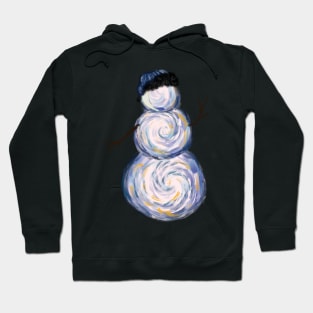 Post Impressionist Style Snowman Hoodie